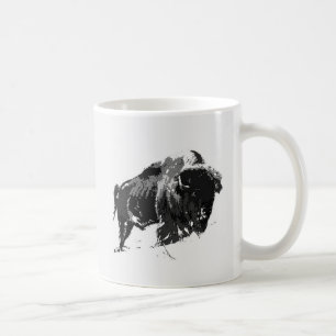 Mug Bison/Buffalo noirs et blancs