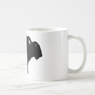 Mug Bison noir et blanc Silhouette Pop Art