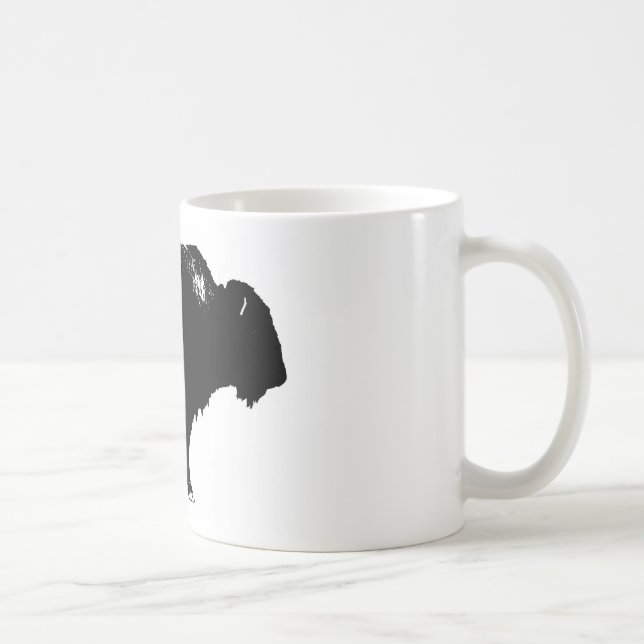 Mug Bison noir et blanc Silhouette Pop Art (Droite)