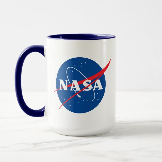 Mug Bistro en céramique bleu/blanc NASA (Gauche)