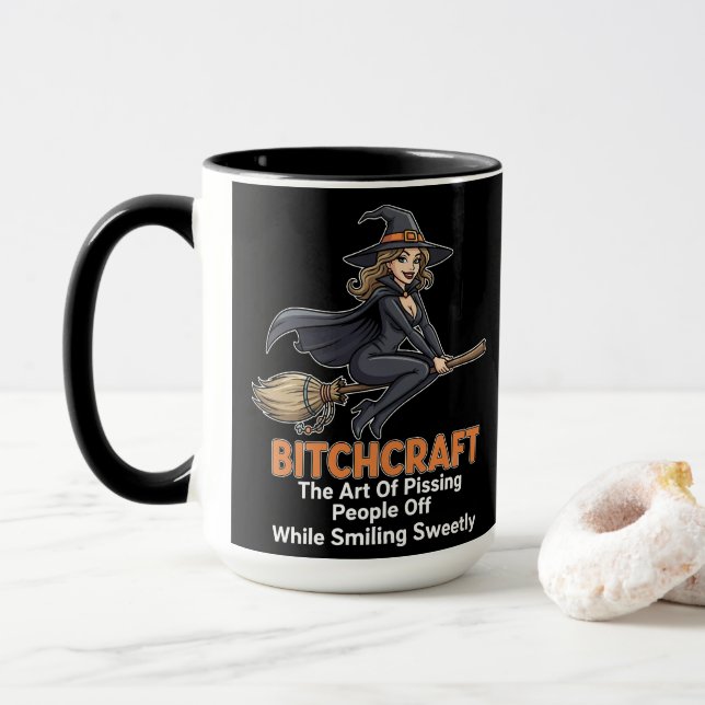 Mug "BITCHCRAFT" | Définition de mot drôle (Avec donut)
