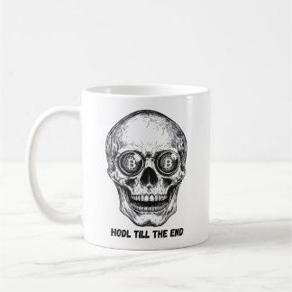 Mug Bitcoin Crypto Hodl Jusqu'À La Fin Du Crâne