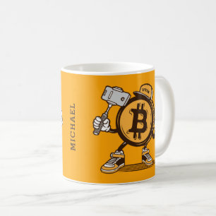 Mug Bitcoin Cryptomonnaie Drôle Drôle Carton Personnal
