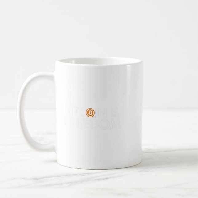 Mug Bitcoin est Liberté Crypto Cryptomonnaie Blockchai (Gauche)