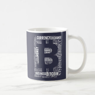 Mug Bitcoin logo wordart graphiques