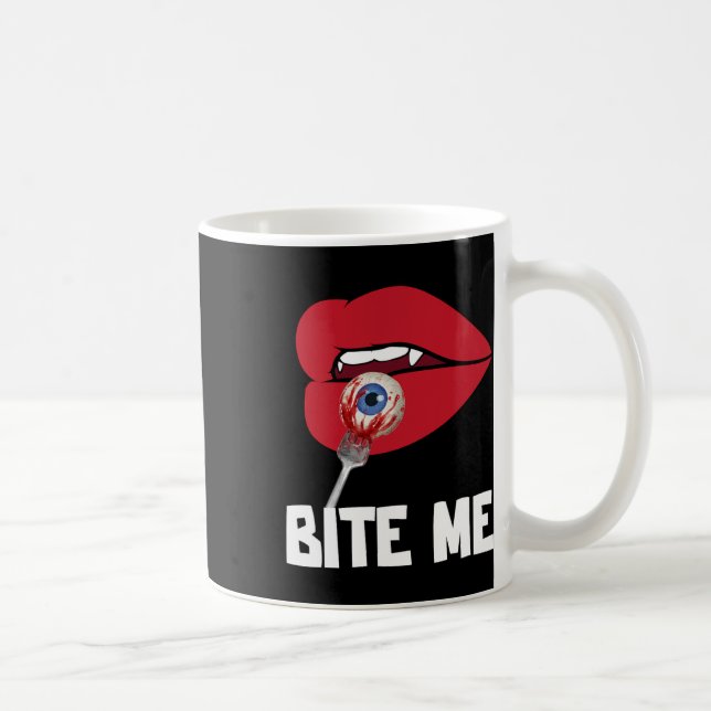 Mug Bite Me Y Vampire Lèvres Halloween Costume de fête (Droite)