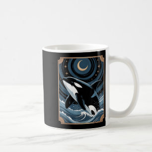 Mug Bizarre D'Orca Sur Une Carte Tarot Nig