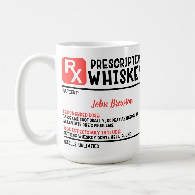 Mug Bizarre prescription de Whiskey (Gauche)