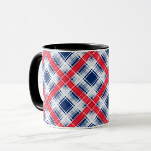 Mug Bl motif abstrait sans à damiers plaid