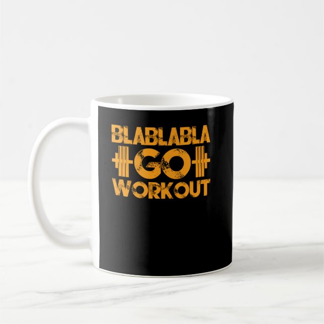 Mug Bla Bla Bla Bla Gym Entraînement Poids Bodybuildin (Gauche)