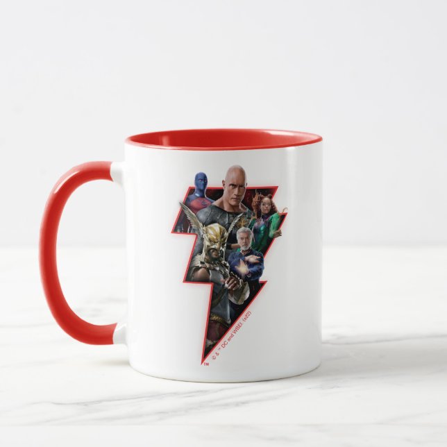 Mug Black Adam Group Lightning Graphic (Gauche)