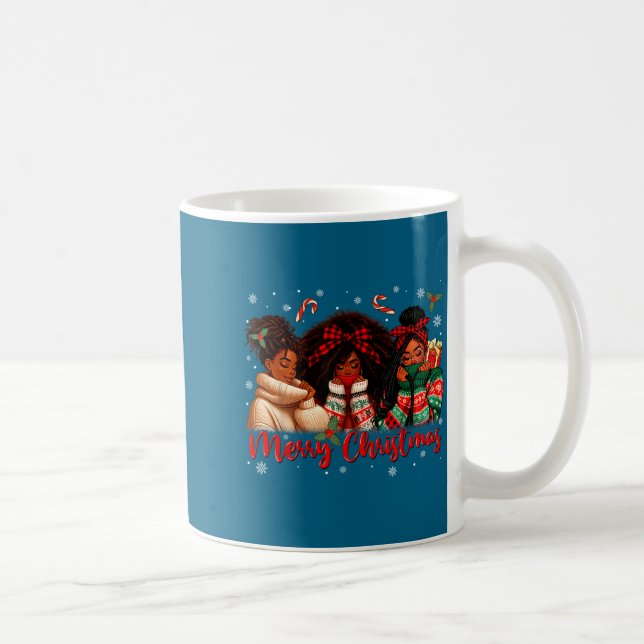 Mug Black African Girl American Melanin Christmas Sant (Droite)