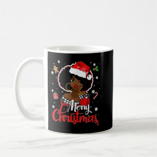 Mug Black African Girl American Melanin Christmas Sant