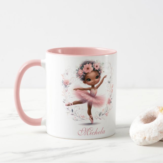 Mug Black Ballerina Joyeux anniversaire (Avec donut)