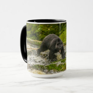 Mug Black Bear Fishing Qua Creek Colombie-Britanniqu
