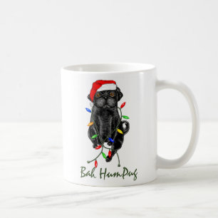 Mug Black Carlin Chien Bah Humpug Funny Noël