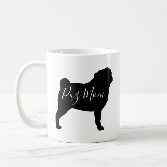Mug Black Carlin Chien Silhouettes Carlin Maman Person (Gauche)