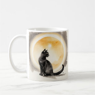 Mug Black Cat Aquarell