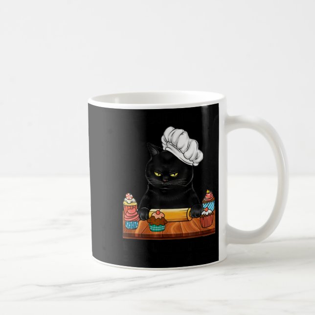 Mug Black Cat Baking Because Murder Is Wrong Cat Lover (Droite)