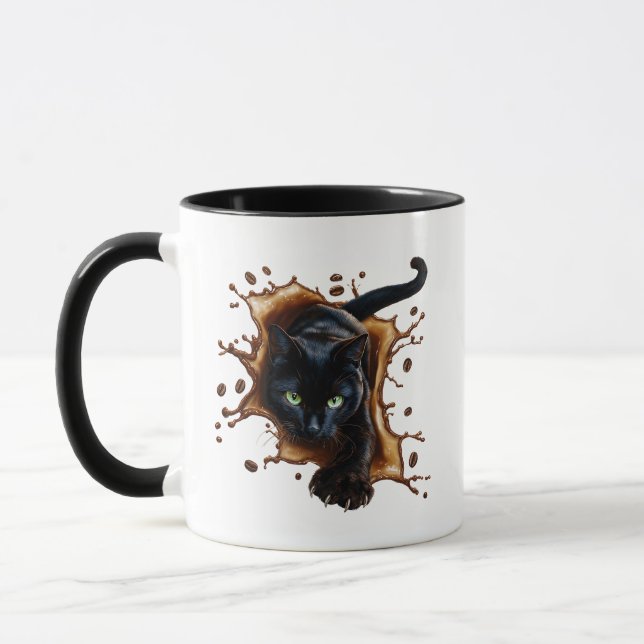Mug Black Cat Coffee Splash (Gauche)