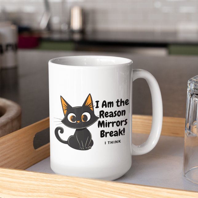 Mug Black Cat Je suis la raison pour laquelle les miro (Créateur téléchargé)