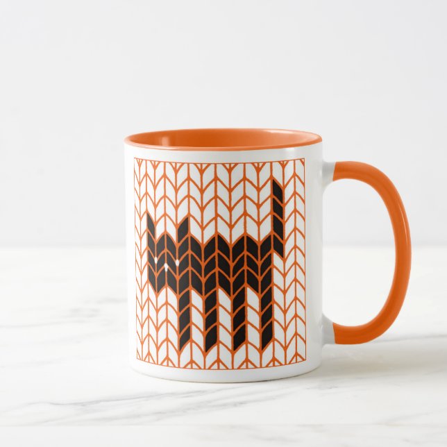 Mug BLACK CAT KNIT Combo Orange (Droite)