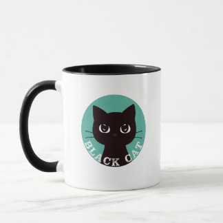 Mug BLACK CAT | Minimalist Modern Pop Black Cat