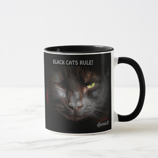 Mug Black Cats règle Cat Meme (Droite)
