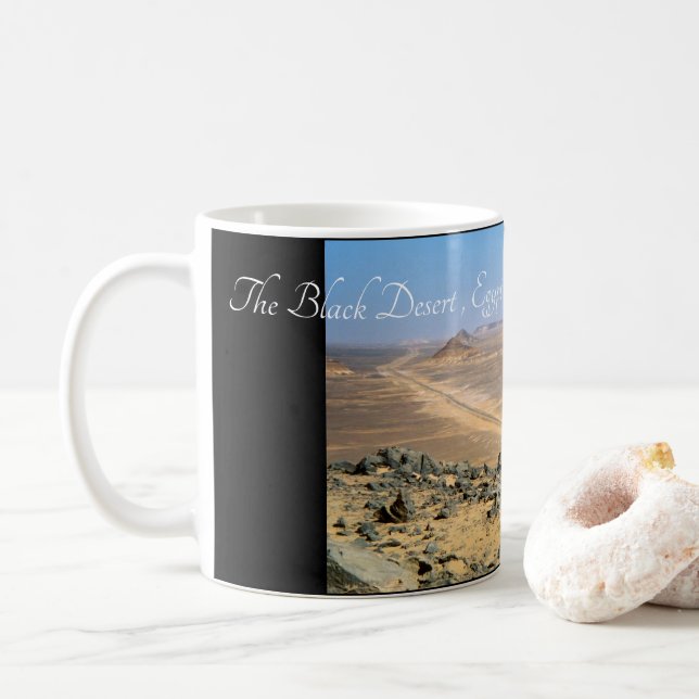 Mug Black Desert View, Farafra, Egypte (Avec donut)