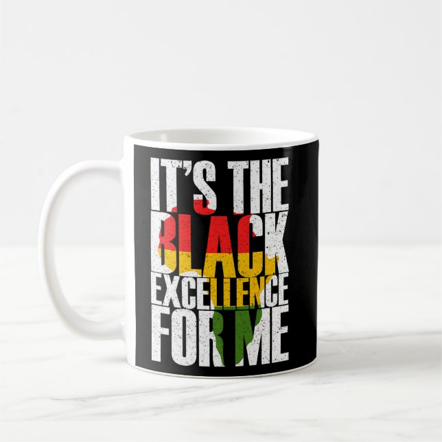 Mug Black Excellence Afro Black Pride Africaine Black  (Gauche)