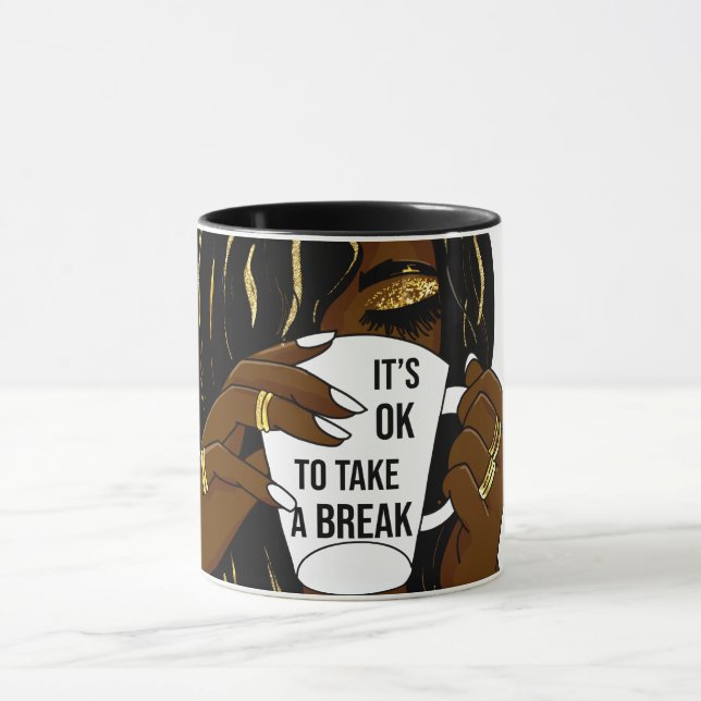 Mug Black Girl Afro Américaine Femme InspirationnelleC (Centre)
