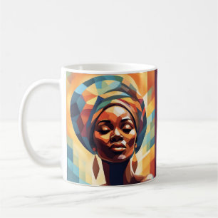 Mug Black Girl Afro Américaine Femme "Just Breathe"