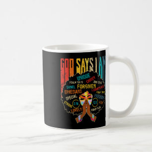 Mug Black Girl God Dit Que Je Suis Black Melanin Junet