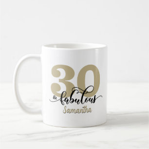Mug Black Gold Script 30 et fabuleux anniversaire