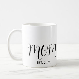 Mug Black Graceful Script Established New Mom