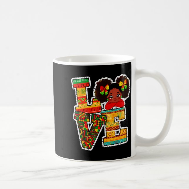 Mug Black History Month Love Afro Toddler Girls Americ (Droite)