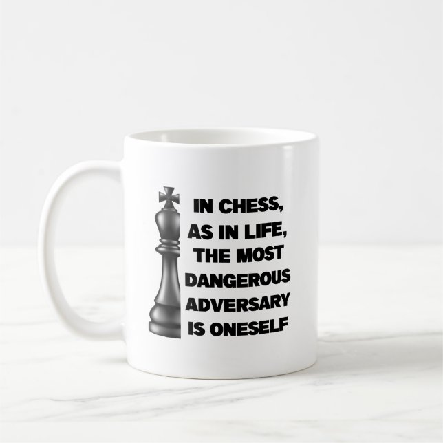 Mug Black King Chess Pièce de sagesse Stratégie de pui (Gauche)