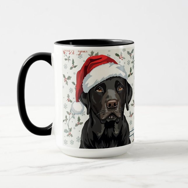 Mug Black lab christmas  (Gauche)