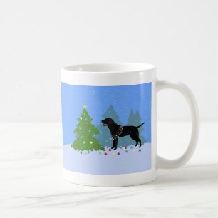 Mug Black Lab dans la forêt Décoration de l'arbre de N