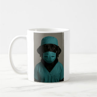 Mug Black Lab in Scrubs