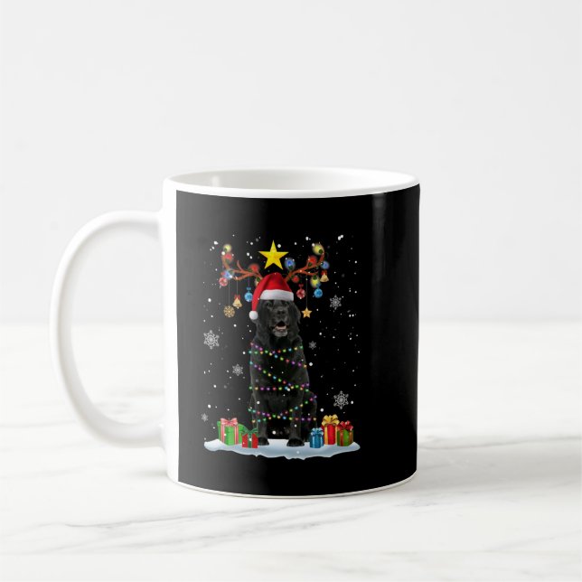 Mug Black Lab Labrador Christmas Tree Light Pyjama Chi (Gauche)