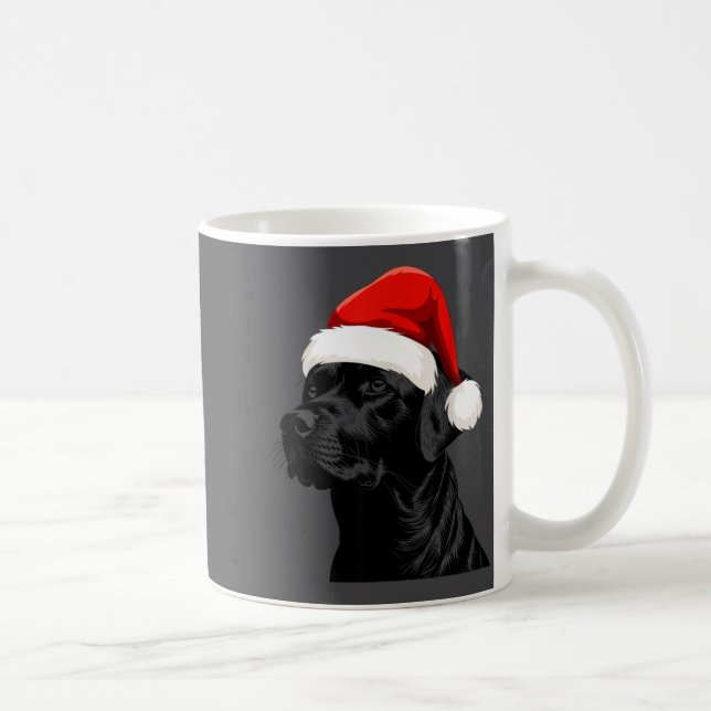 Mug Black Lab Labrador Santa Hat Christmas Holiday Pet (Droite)
