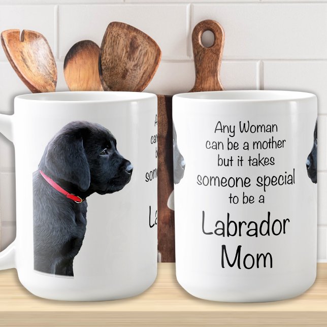 Mug Black Lab - Mothers Day Chien - Labrador Mom (Créateur téléchargé)