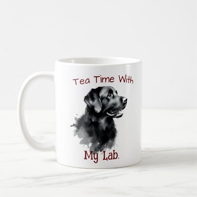 Mug Black Labrador Keepsake Personalize (Gauche)