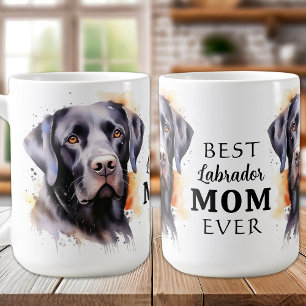 Mug Black LABRADOR MOM Amoureux des chiens Black Lab R