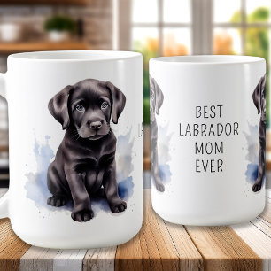 Mug Black LABRADOR MOM Amoureux des chiens mignon chio