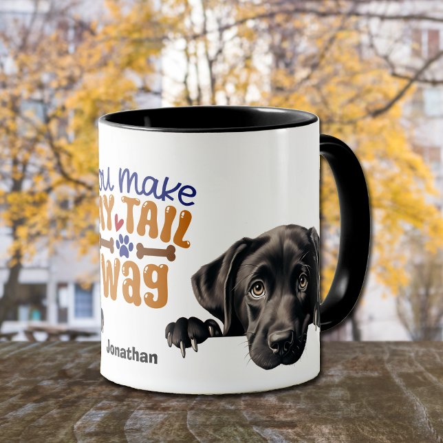 Mug Black Labrador Retriever Chien Vous Faites Ma Queu (Créateur téléchargé)