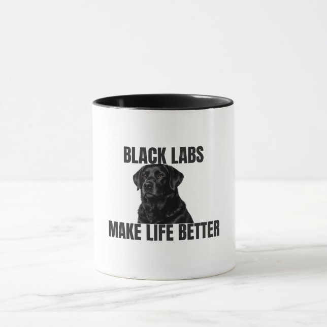 Mug Black Labs Améliorent la Vie – Black Lab Coffee (Centre)