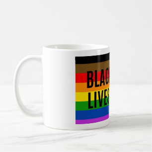 Mug Black LGBTQ vit la matière