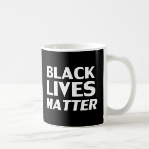 Mug Black Lives Matter noir blanc typographie moderne